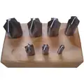 Countersink Set, 82 Countersink Angle, Number of Pieces 7, High Speed Steel, Bright (Uncoated)