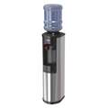 Bottled Water Dispenser, Free-Standing, Cold, Hot, Stainless Steel, 120V AC
