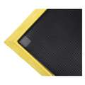 Disinfecting Mat, 3 ft. 3" L, 32" W, 2" Thick, Black with Yellow Border
