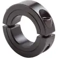 Black Oxide Steel Shaft Collar, Clamp Collar Style, Standard Dimension Type, 1-1/4" Bore Dia.
