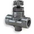 Needle Valve: Straight Fitting, PVC, 3/8 in Pipe Size, FNPT, 150 psi Max. Pressure