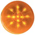 Grote 2-1/2" Clearance Marker Lamp, LED, Amber Round, 9 Diode, 12 V, Sealed, 1033