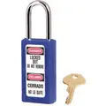 Blue Lockout Padlock, Different Key Type, Thermoplastic Body Material