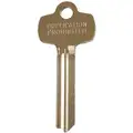 Best Key Blank, For Use With BEST 1C Cylinder, K, Nickel Silver