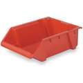 Stack and Nest Bin, Red, 7-7/8"H x 24"L x 11-3/8"W, 1EA