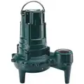 Sewage Ejector Pump, HP 1, Flow Rate at 10 Ft. of Head 101.0 gpm, Discharge 2" FNPT