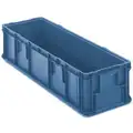 Orbis Straight Wall Container: 26.18 gal, 48 in x 15 in x 10 3/4 in, Stackable, 40 lb Load Capacity