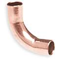 Elbow: Wrot Copper, FTG x Cup, 1 in x 1 in Copper Tube Size, For 1 1/8 in x 1 1/8 in Tube OD