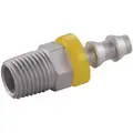 Push-On Hose Fitting, Fitting Material Aluminum x Aluminum, Fitting Size 1/4" x 1/4 in