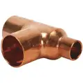 Wrot Copper Reducing Tee, C x C Connection Type, 3/4" x 1/2" x 3/4" Tube Size