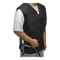 Allegro Cooling Vest: Compressed Air, 2XL, Black, PVA, Continuous, Hook-and-Loop, Male