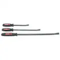 Dominator 12", 17", 25" Hardened and Tempered Steel Curved Pry Bar Set; Number of Pieces: 3
