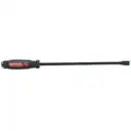Screwdriver Handle Pry Bar, 17" L X 1-1/2" W, Hardened and Tempered Steel