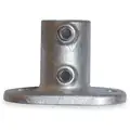Railing Base Flange Cast Iron Structural Pipe Fitting, Pipe Size (In): 1-1/2, 1 EA