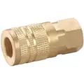 Quick Connect Hose Coupling, Industrial, Brass, Socket
