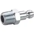 Quick Connect Hose Coupling: 1/4 in Body Size, 1/4 in Hose Fitting Size, Plug, Male, NPT