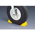 Monster Motion Safety By Checkers Double w/ Rope or Chain, Urethane Aviation Wheel Chocks, 5-1/2" D x 2-3/4" H x 4-1/2" W
