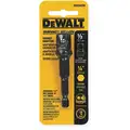 Dewalt Hex Drive Socket Adapter, Black Oxide, Locking Yes, Output Drive Male, Square, 1/2 in