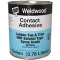 DAP Contact Cement: Weldwood Landau Top and Trim, Gen Purpose, 1 gal, Can, Tan, Water-Resistant