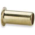 Insert: Brass, Compression, For 3/16 in Tube OD, 15/32 in Overall Lg, 10 PK