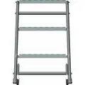 Ballymore Rolling Ladder: 28 1/2 in Platform Ht, 10 in Platform Dp, 16 in Platform Wd, Expanded Metal, Gray