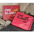 Fire Blanket and Cabinet, Wool, 62" Blanket Width, 84" Blanket Length, Gray, Case Color Red