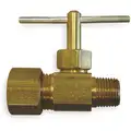 Needle Valve: Straight Fitting, Brass, 1/8 in x 5/16 in Pipe Size, MNPT x Tube