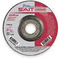 United Abrasives-Sait 4-1/2" Type 27 Aluminum Oxide Depressed Center Wheels, 7/8" Arbor, 1/4"-Thick, 13, 300 RPM