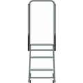 Ballymore 3-Step, Unassembled, Steel Rolling Ladder; 450 lb. Load Capacity, Perforated Step Tread