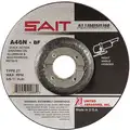 United Abrasives-Sait 4-1/2" Type 27 Aluminum Oxide Depressed Center Wheels, 7/8" Arbor, 1/4"-Thick, 13, 300 RPM