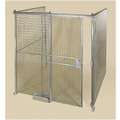 Wire Partition Kit,  Predesigned 3 Sided,  4 ft. W x 8 ft. H Door Size,  8 ft. Room Size Height