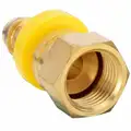 Push-On Hose Fitting, Fitting Material Brass x Brass, Fitting Size 3/8" x 5/8 in