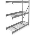 Tennsco 3 Shelf, Add-On Bulk Storage Rack; 3800 lb. Shelf Weight Capacity, 24" D x 72" H x 60" W, Steel Wire Decking