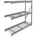 Tennsco 3 Shelf, Add-On Bulk Storage Rack; 2750 lb. Shelf Weight Capacity, 24" D x 72" H x 72" W, Steel Wire Decking