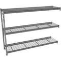 Tennsco 3 Shelf, Add-On Bulk Storage Rack; 2150 lb. Shelf Weight Capacity, 24" D x 72" H x 96" W, Steel Wire Decking