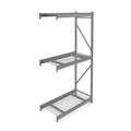Tennsco 3 Shelf, Add-On Bulk Storage Rack; 4150 lb. Shelf Weight Capacity, 24" D x 96" H x 48" W, Steel Wire Decking