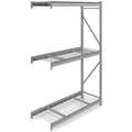 Tennsco 3 Shelf, Add-On Bulk Storage Rack; 3800 lb. Shelf Weight Capacity, 24" D x 96" H x 60" W, Steel Wire Decking