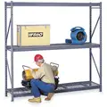 Tennsco 3 Shelf, Starter Bulk Storage Rack; 2150 lb. Shelf Weight Capacity, 48" D x 72" H x 96" W, Steel Wire Decking