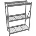 Tennsco 3 Shelf, Starter Bulk Storage Rack; 4150 lb. Shelf Weight Capacity, 24" D x 72" H x 48" W, Steel Wire Decking