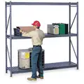 Tennsco 3 Shelf, Starter Bulk Storage Rack; 3800 lb. Shelf Weight Capacity, 24" D x 72" H x 60" W, Ribbed Steel Decking
