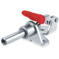 Straight Line Clamp: 100 lb Capacity, 0.6300 in Plunger Travel, 1/4 in Plunger Dia., Thumb