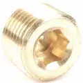 Brass Countersink Plug, MNPT, 3/8" Pipe Size, 1 EA
