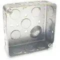 Raco Electrical Box, Galvanized Zinc, 1-1/2" Nominal Depth, 4" Nominal Width, 4" Nominal Length