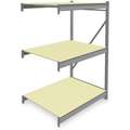Tennsco 3 Shelf, Add-On Bulk Storage Rack; 4150 lb. Shelf Weight Capacity, 36" D x 72" H x 48" W, Particle Board Decking