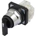 Dayton Non-Illuminated Selector Switch, Size: 30mm, Position: 3, Action: Momentary / Maintained / Momentary