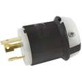 Hubbell Wiring Device-Kellems 30A Industrial Grade Non-Shrouded Locking Plug, Black/White; NEMA Configuration: L6-30P