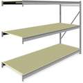 Tennsco 3 Shelf, Add-On Bulk Storage Rack; 2150 lb. Shelf Weight Capacity, 36" D x 72" H x 96" W, Particle Board Decking