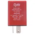 3-Prong Electro-Mechanical Flasher, 25 A, 12 V, Red