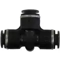 Composite DOT Approved Union Tee, Push-To-Connect Air Brake Fitting, 3/8"