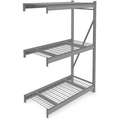 Tennsco 3 Shelf, Add-On Bulk Storage Rack; 4150 lb. Shelf Weight Capacity, 24" D x 72" H x 48" W, Steel Wire Decking